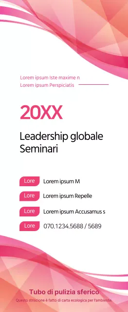 Rosa e nero per un annuncio di seminario dallo stile semplice