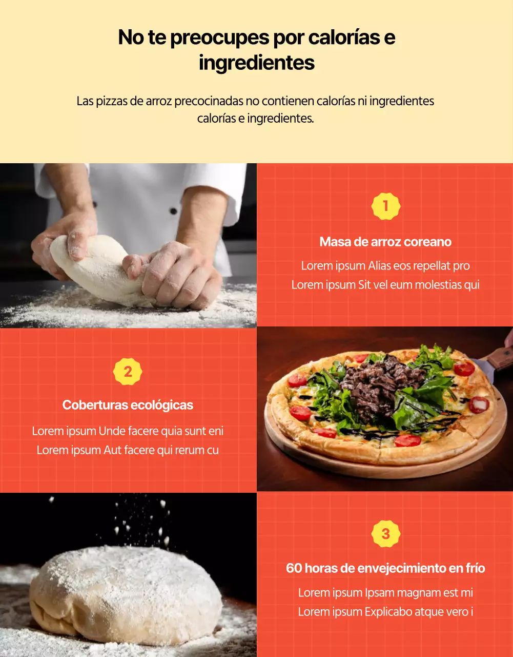 Detalles de la financiación de la pizza de color naranja y codo