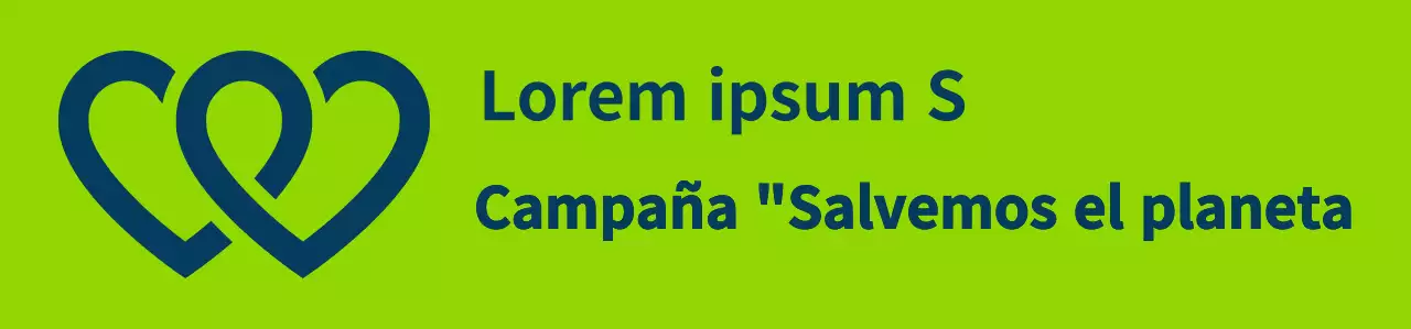 Logotipo de un voluntario limpio en verde claro y azul marino para organizaciones de defensa del medio ambiente.