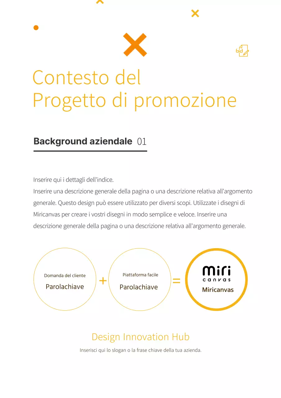 Proposta di marketing aziendale semplice e fresca in giallo e marrone