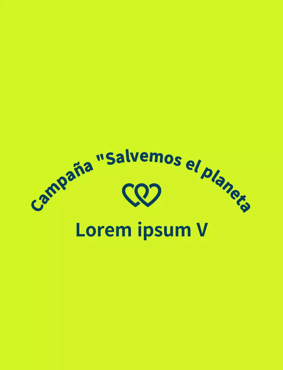 Logotipo de un voluntario limpio en verde claro y azul marino para organizaciones de defensa del medio ambiente.