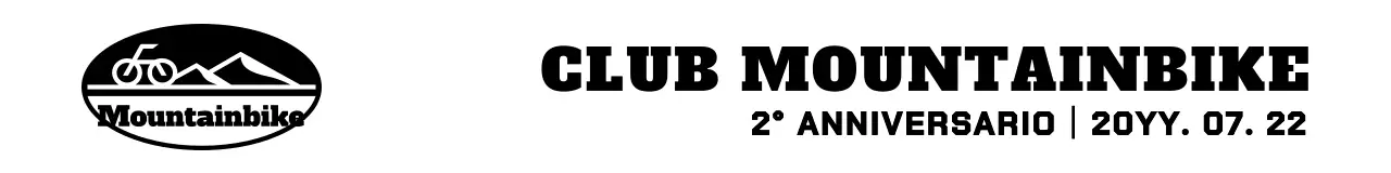 Simbolo di bicicletta semplice e alla moda, in bianco e nero, per celebrare il secondo anniversario di un club ciclistico.