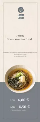 Banner gastronomico estivo in colori tenui