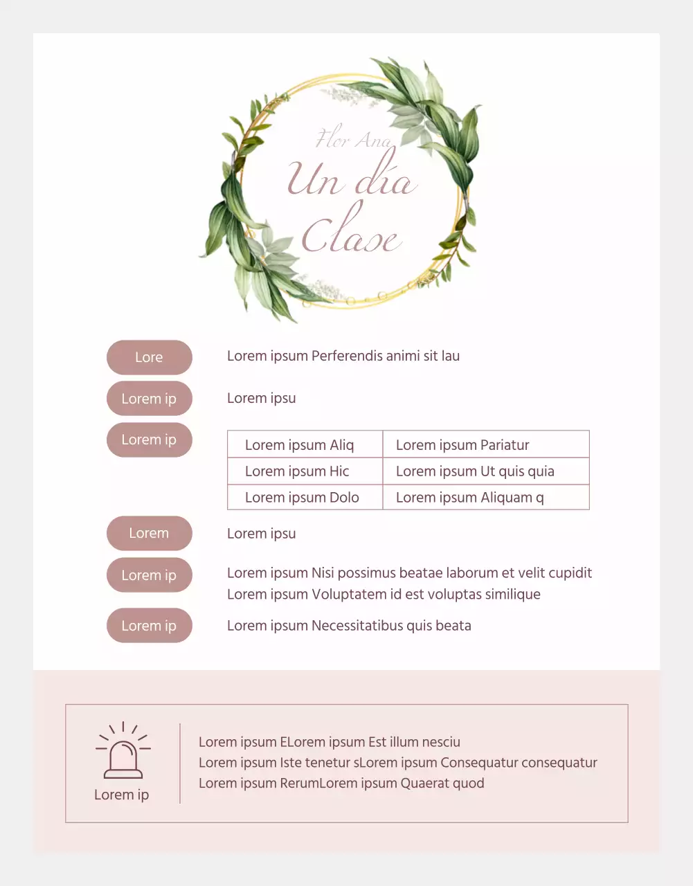 Una guía para una lujosa clase floral de un día en rosa.