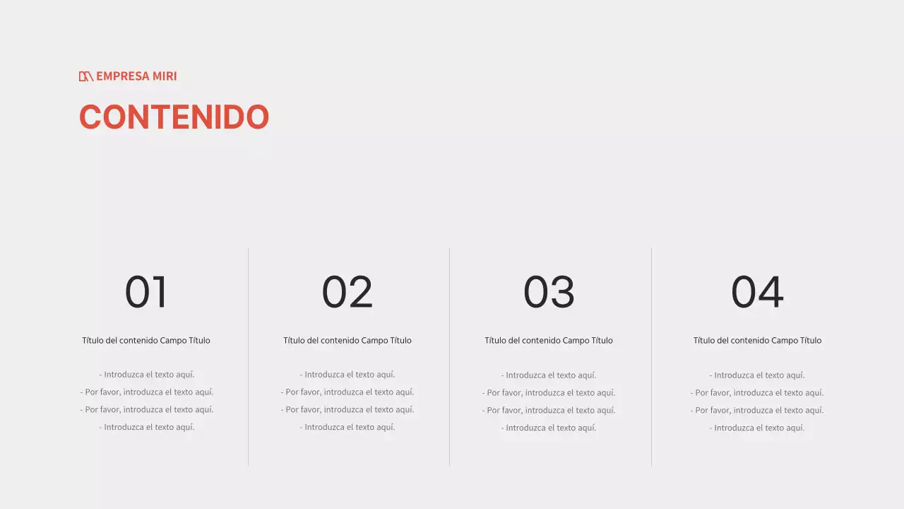 Un proyecto empresarial moderno en rojo y negro