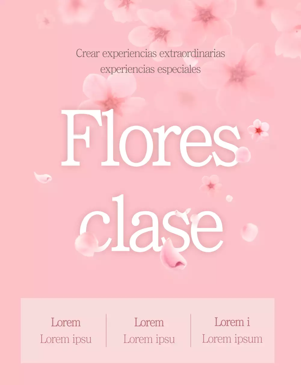 Página de detalles de la clase de flores