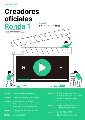 Turquoise Cute Illustration Recruitment Webposter