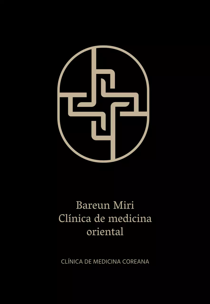 Símbolo preto Logotipo da clínica oriental Sinal