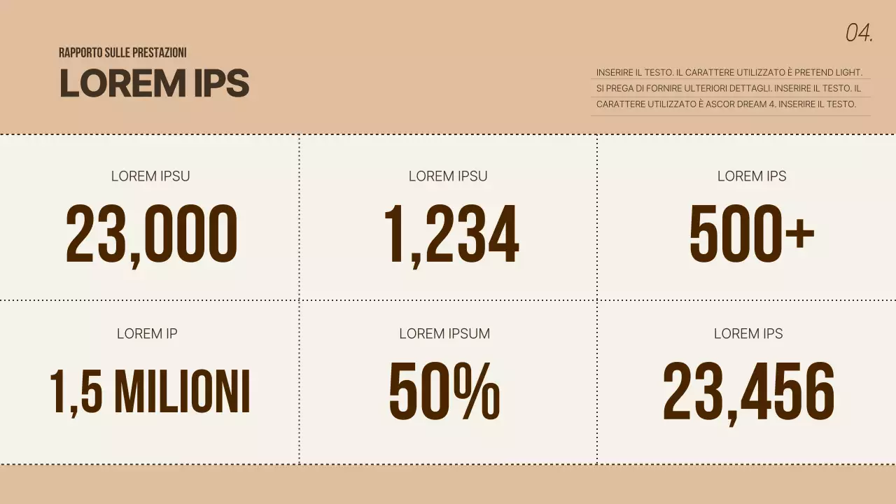 Reportistica aziendale pulita e beige