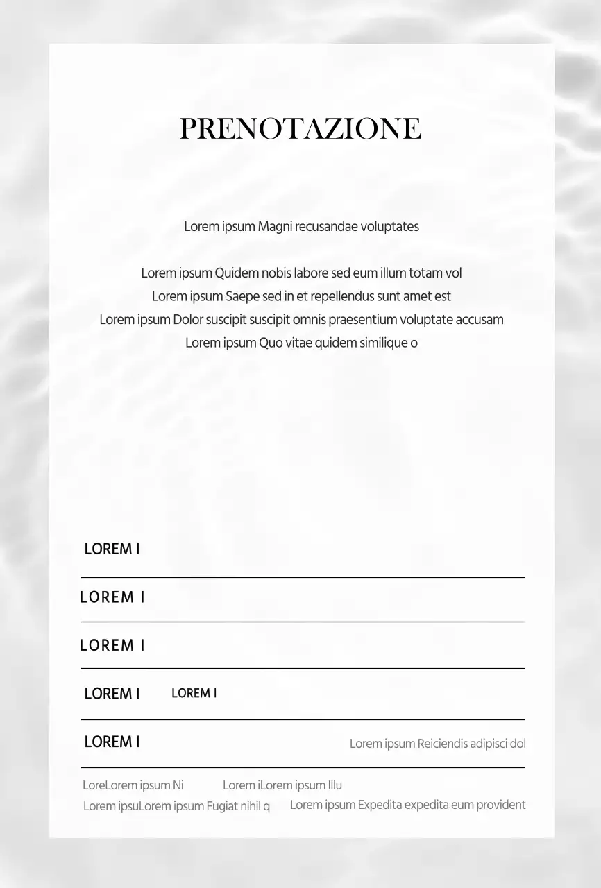 Wave Photography Studio semplice Cartella di prenotazione