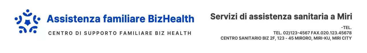 Stile del logo con simbolo pulito blu e nero per informare e promuovere le informazioni del centro di sostegno alle famiglie