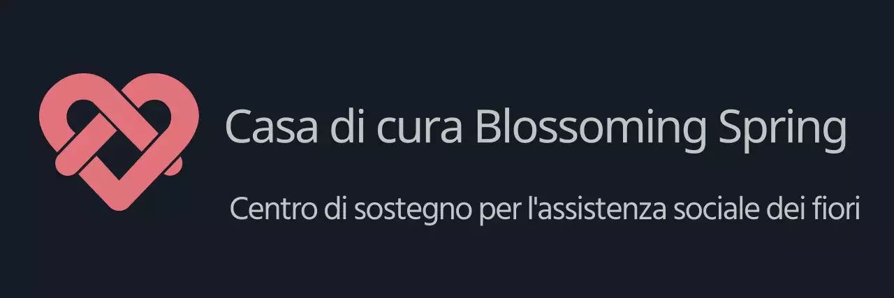 Simbolo semplice e moderno, stile combinazione di testo e logo in grigio scuro e rosa Per il personale di una casa di cura
