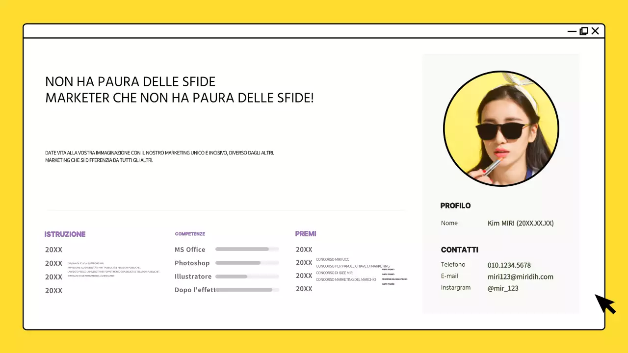 Portafoglio di concetti colorati per schermi di computer