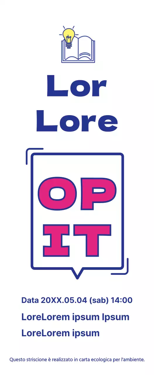 Annuncio dell'apertura di una biblioteca con un semplice concetto di testo a bolle in blu navy e viola