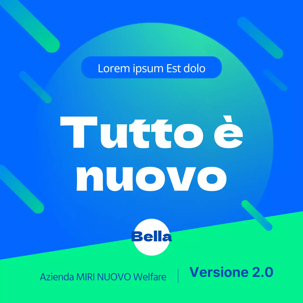 Introduzione di un programma di benefit per i dipendenti di colore blu e verde (CardNews)