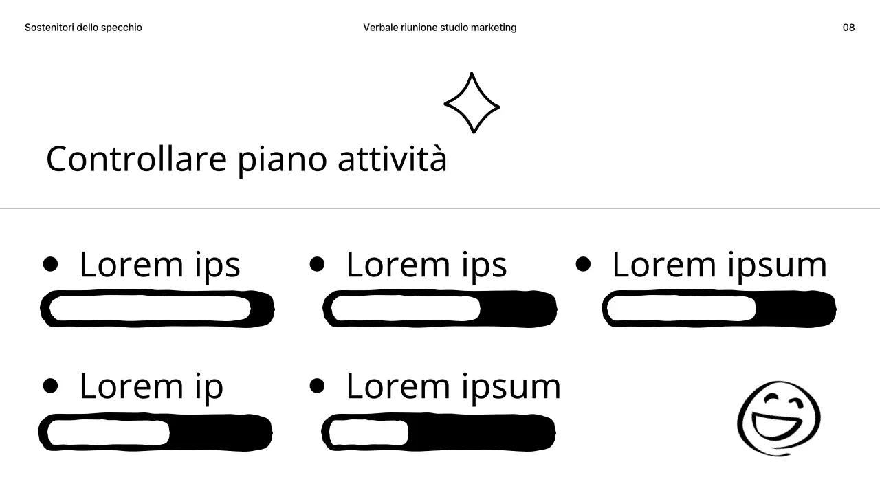 Minuti di studio in bianco e nero con concetto di scarabocchio