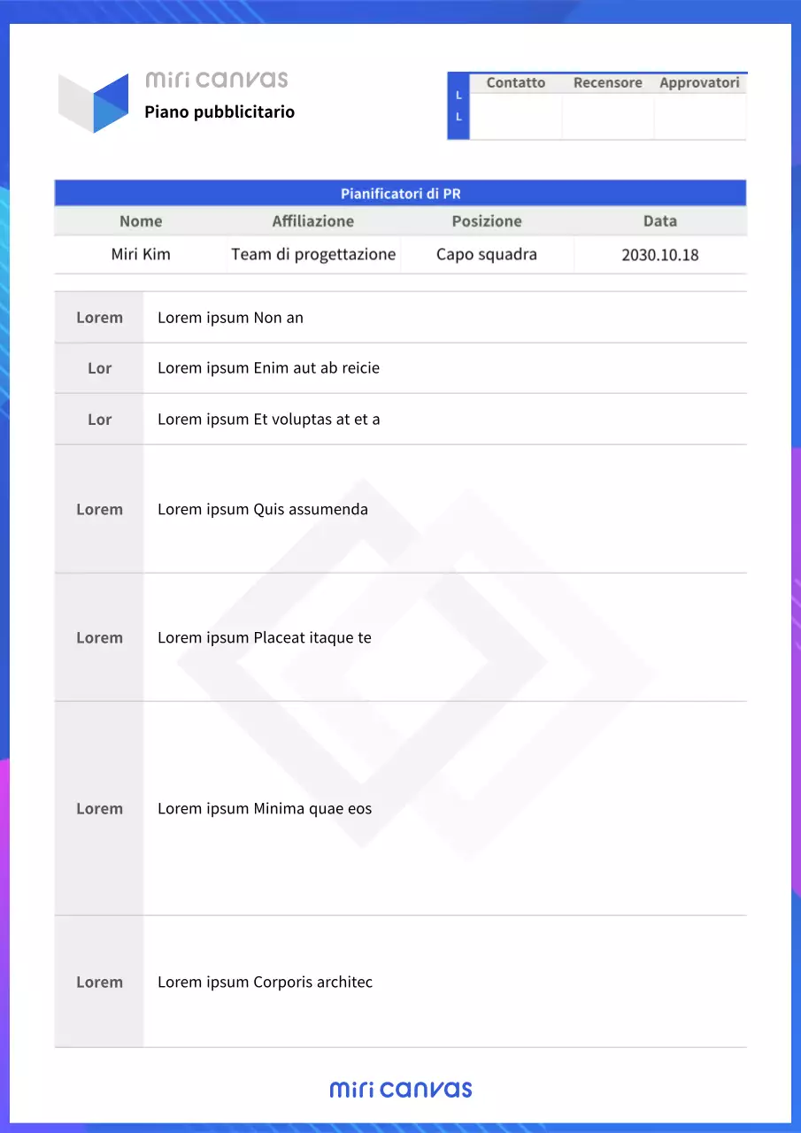 Un ponte di lancio blu e pulito