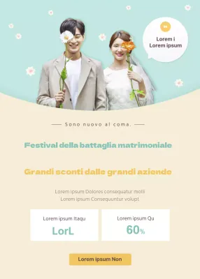 Evento di concezione nuziale pastello