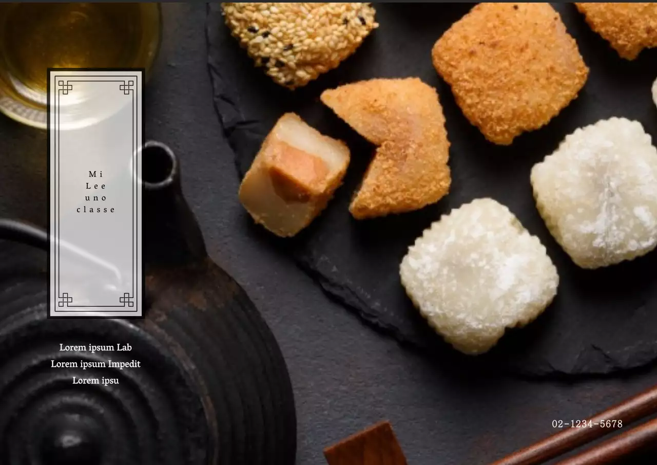 Cartolina promozionale tradizionale hanwa in nero