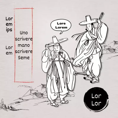 Promozione della calligrafia coreana orientalizzata con un'impronta tradizionale