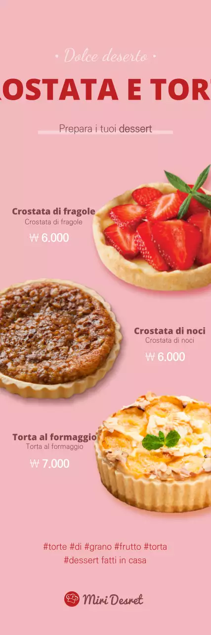 Striscione del caffè dei dolci in rosa