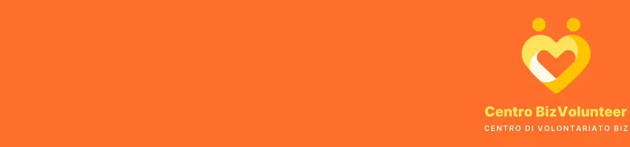 Simbolo semplice a forma di cuore stile logo in arancione e giallo brillante Organizzazione del centro di smistamento