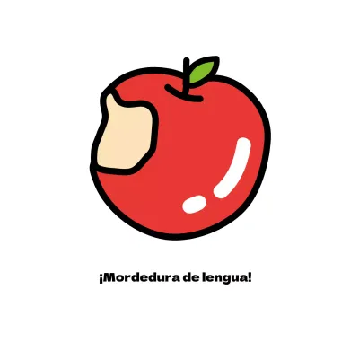 Blanco ilustración divertida comida granja manzana promoción