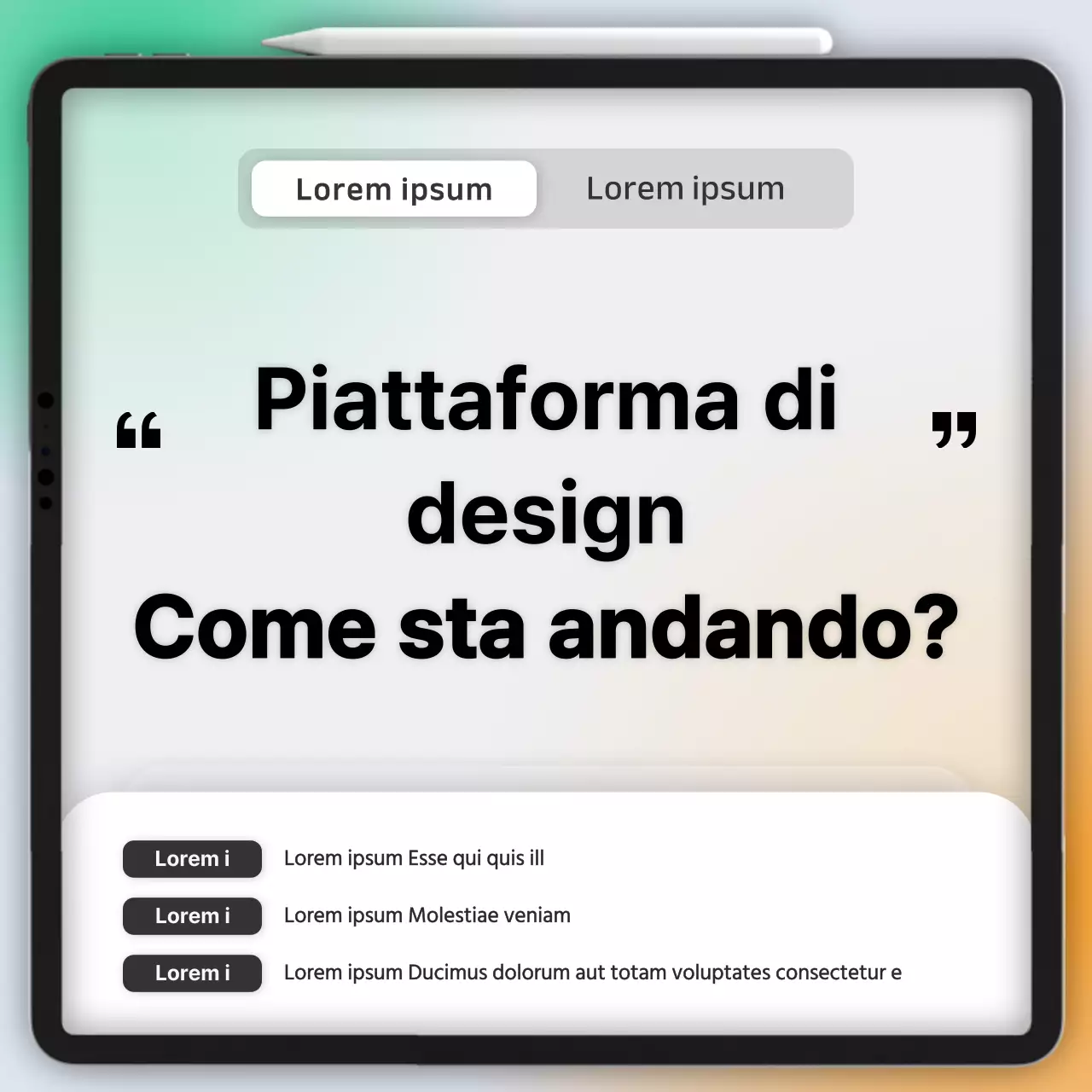 Relazione sui risultati del sondaggio sul concetto di UI gradiente