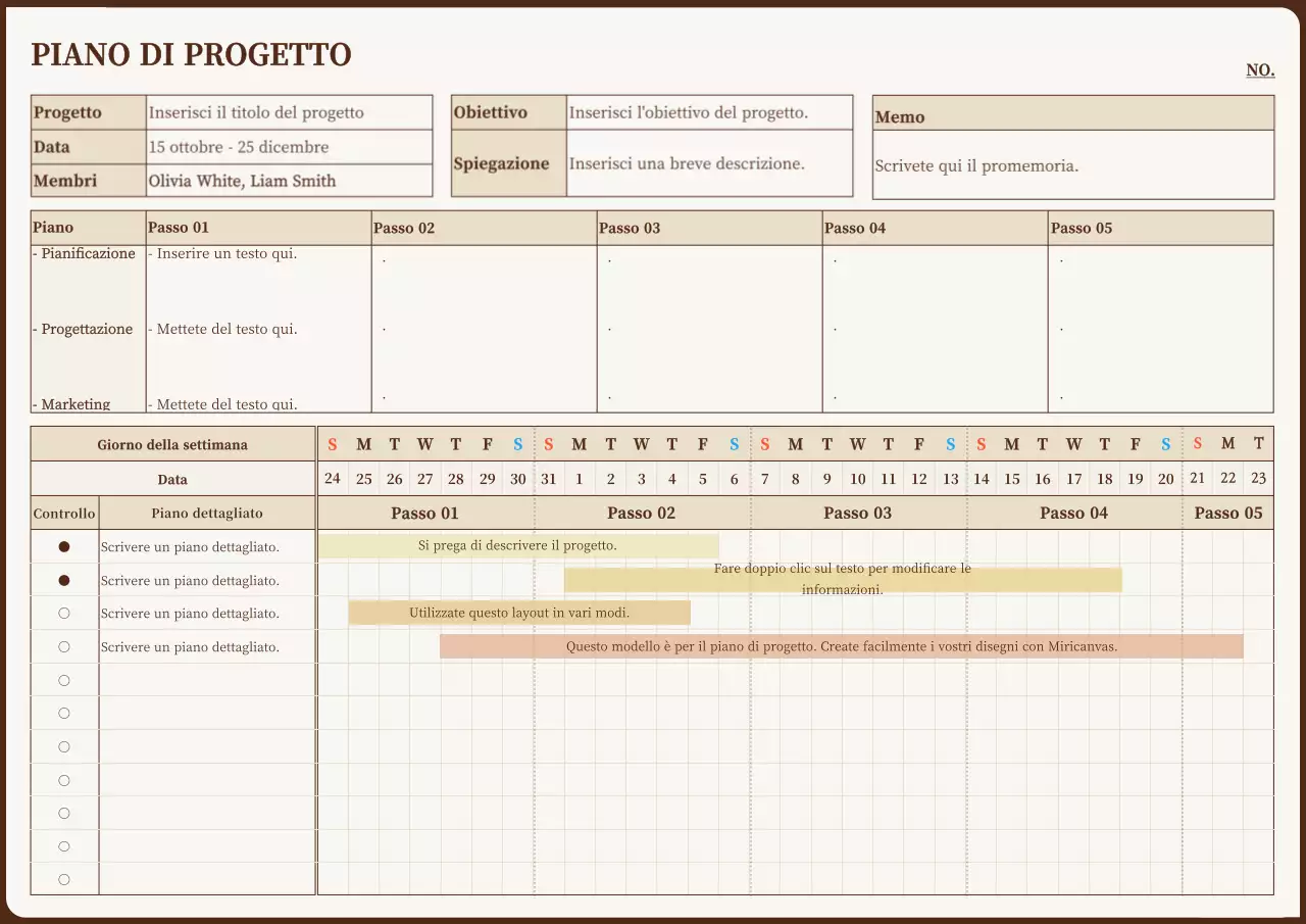 Un'ordinata agenda per progetti in giallo e marrone