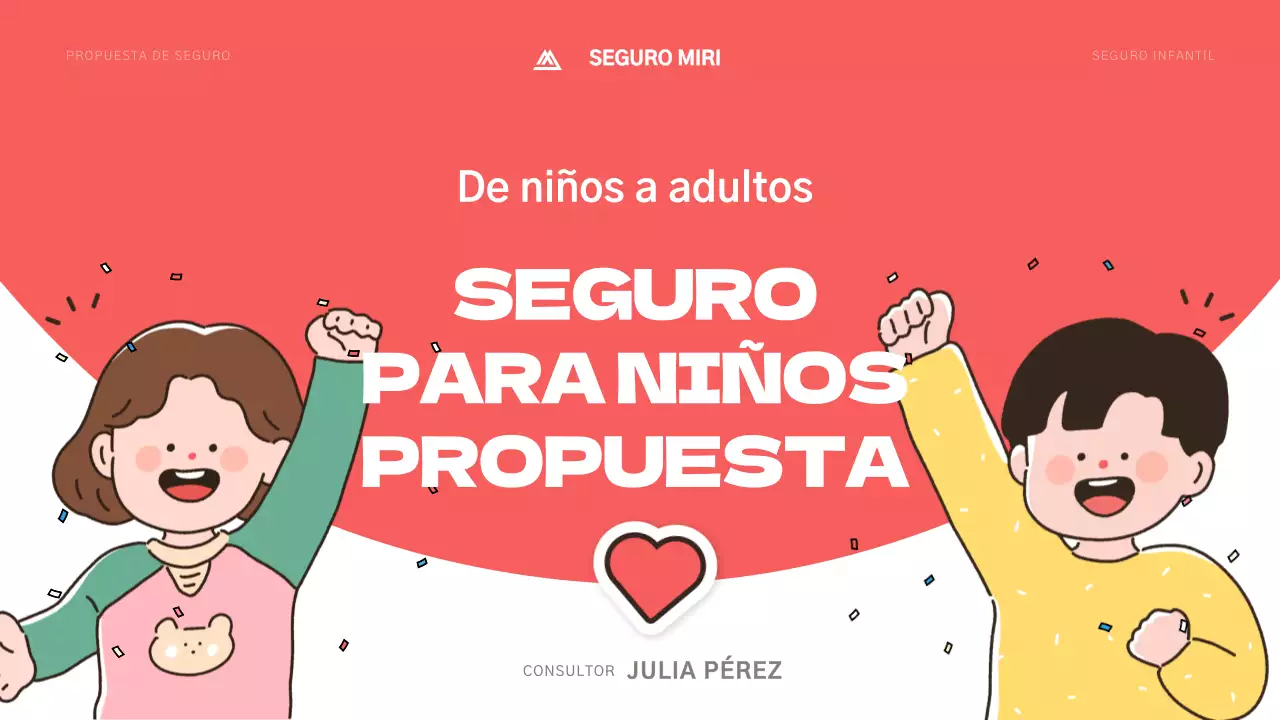 Simpática propuesta de seguro infantil en rosa