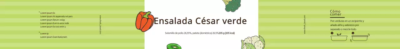 Etiqueta para ensalada Green Illustrated Greenscissors