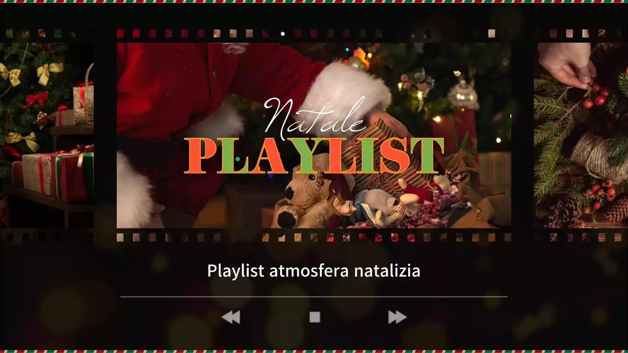 Playlist a tema natalizio in verde e rosso