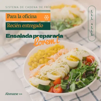 Apúntame a una ensalada fresca en verde intenso y naranja