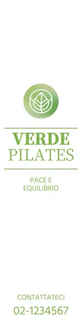 Per promuovere una consulenza di Pilates con un concetto di alto livello con un semplice logo verde.
