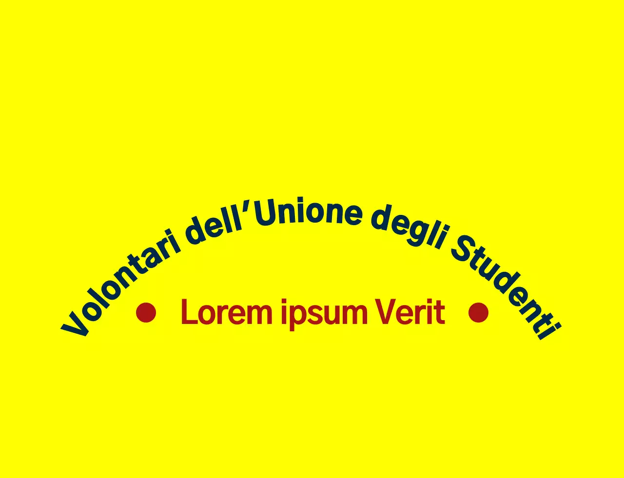 Simbolo di scudo semplice e pulito e combinazione di logo emblema in giallo e blu navy rosso Organizzazione di servizio del governo degli studenti delle scuole superiori