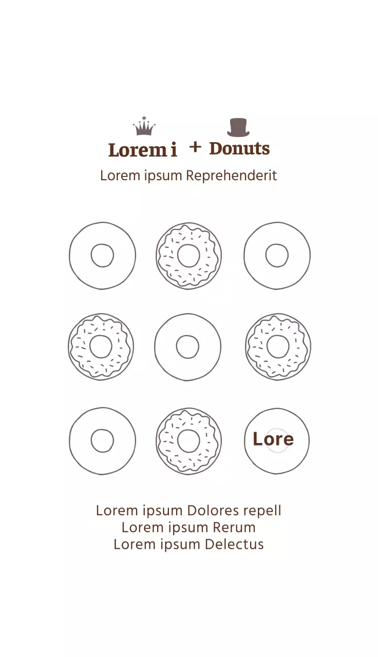 Cupón de panadería ilustrado marrón blanco