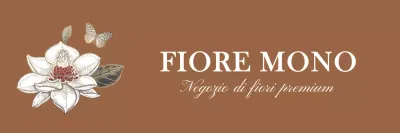 Logo in stile illustrazione di fiori e farfalle nere e sentimentali per il personale e le esperienze dei fiorai