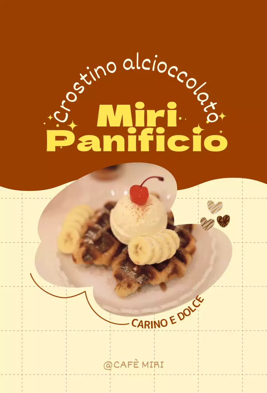 Promuovete il vostro menu con una graziosa cornice marrone e gialla