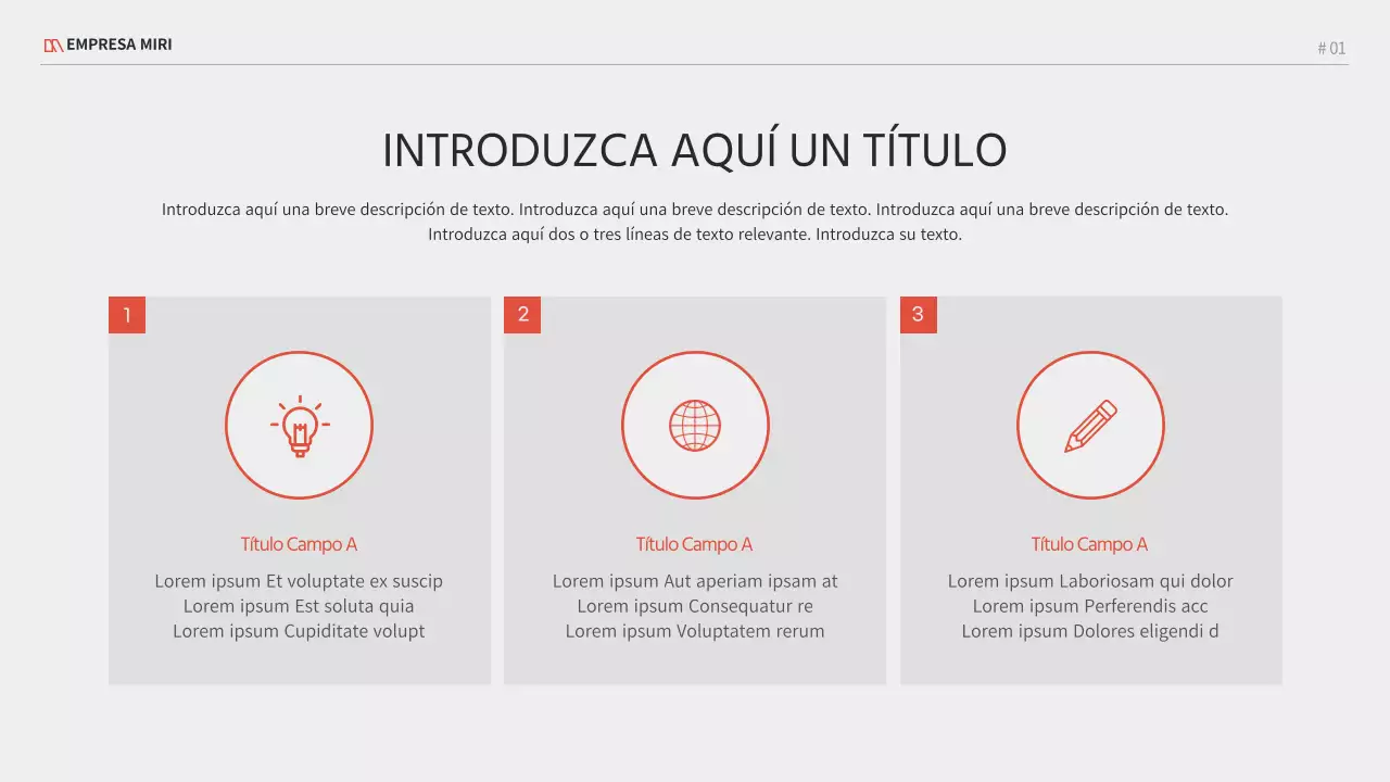 Un proyecto empresarial moderno en rojo y negro