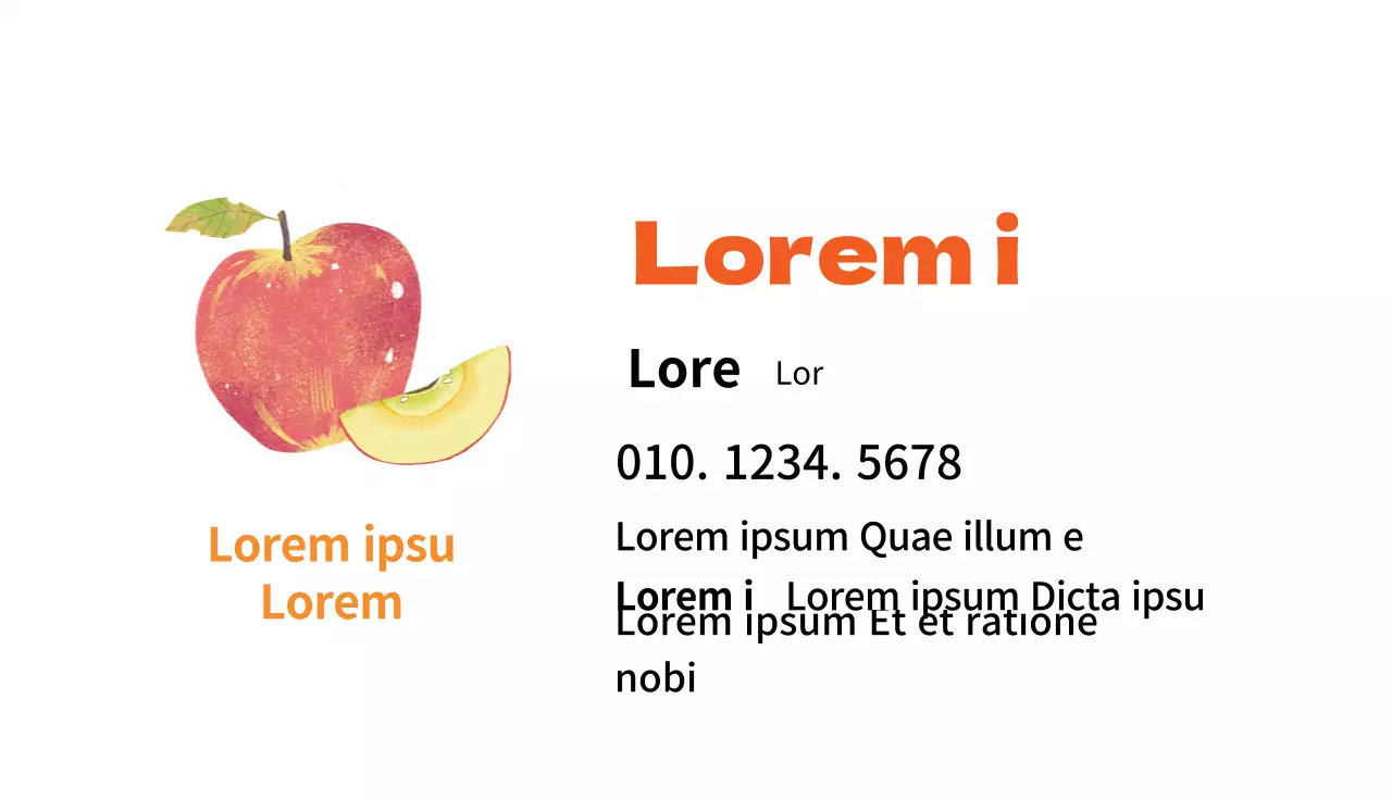 Bonita granja con ilustraciones en naranja