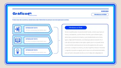 Infografía en bandas horizontales simples de color azul