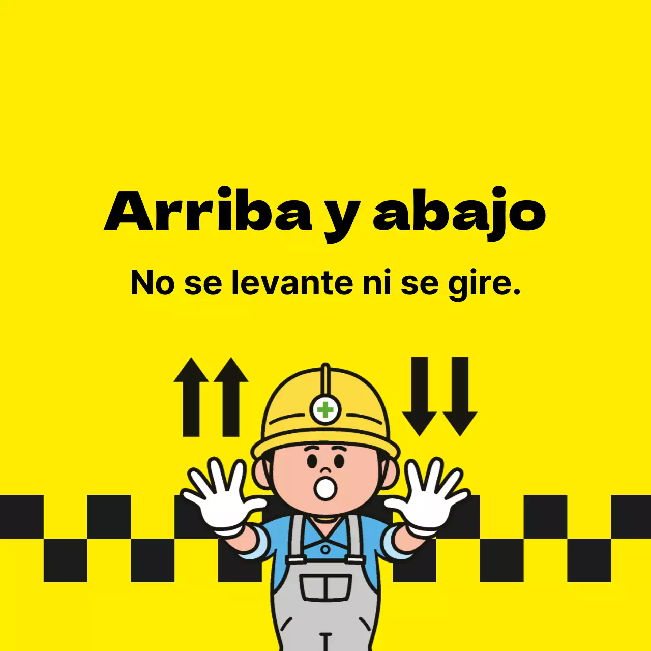 Adhesivos de precaución superior e inferior