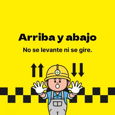 Adhesivos de precaución superior e inferior