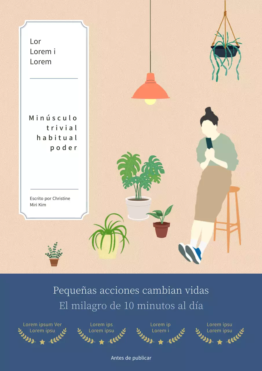 Un emotivo libro de autoayuda ilustrado con un tema beige