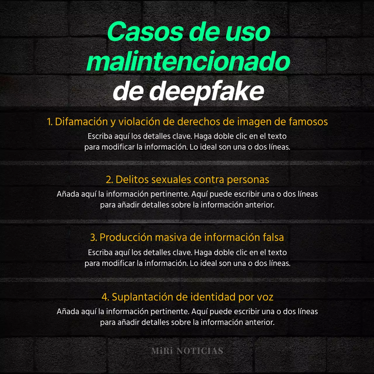 Deepfake crimen en blanco y negro CardNews