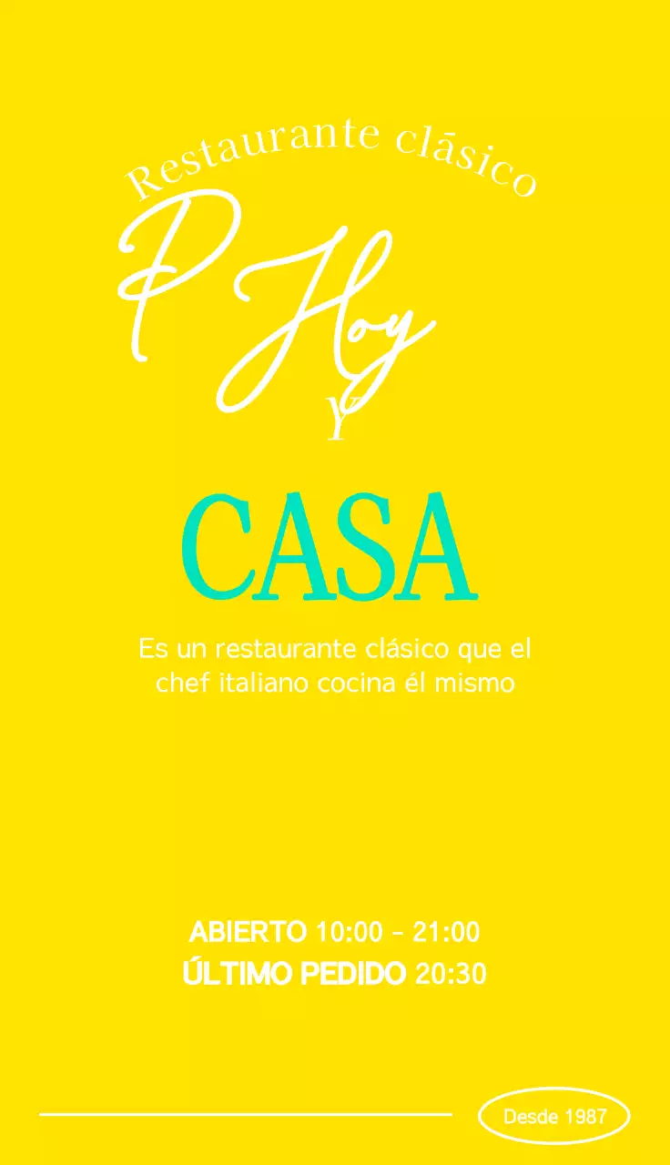 Lujoso restaurante de pasta con papelería lineal