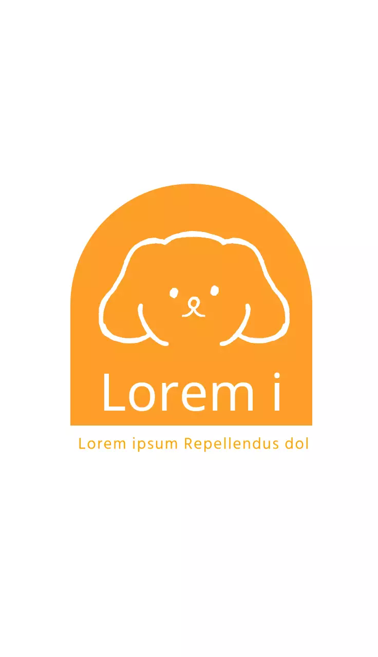 Simpática tarjeta de visita de cafetería para mascotas con ilustración de perro amarillo