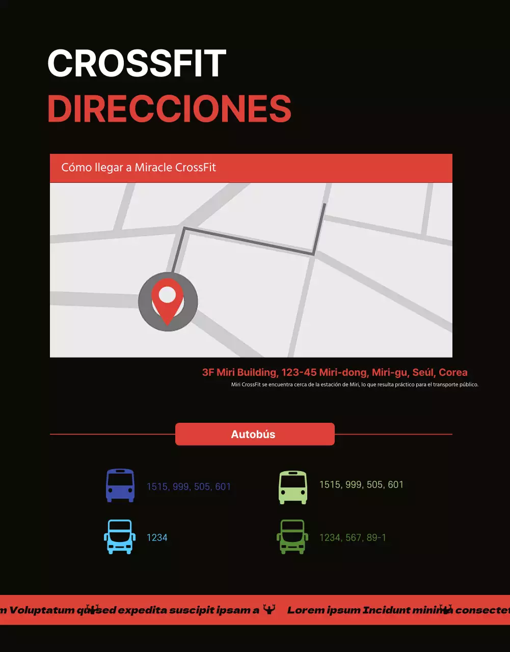 Promociona un evento de crossfit en el gimnasio de moda en naranja y negro