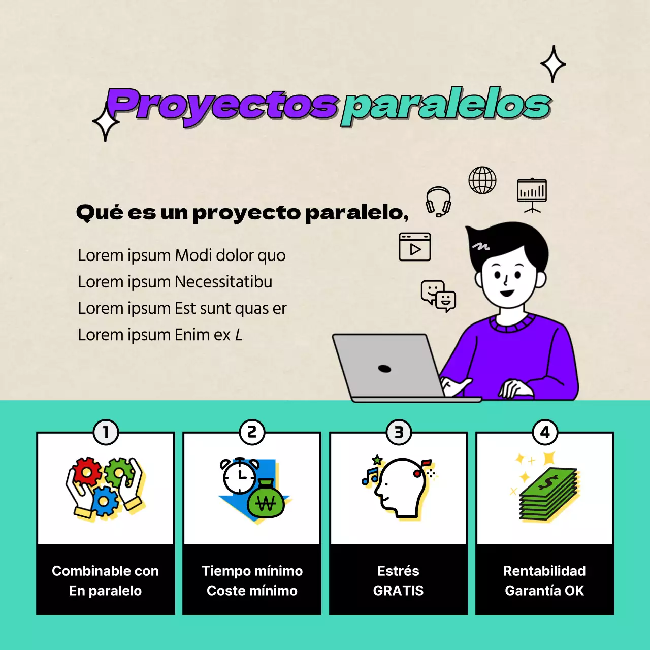 Una introducción a los proyectos paralelos y los n-empleos más simpáticos e ilustrados