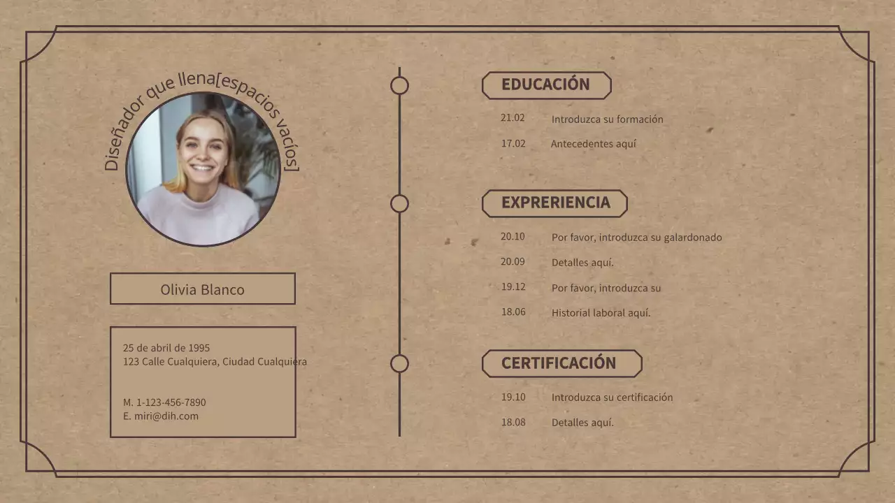 Tema de cartera con un concepto retro